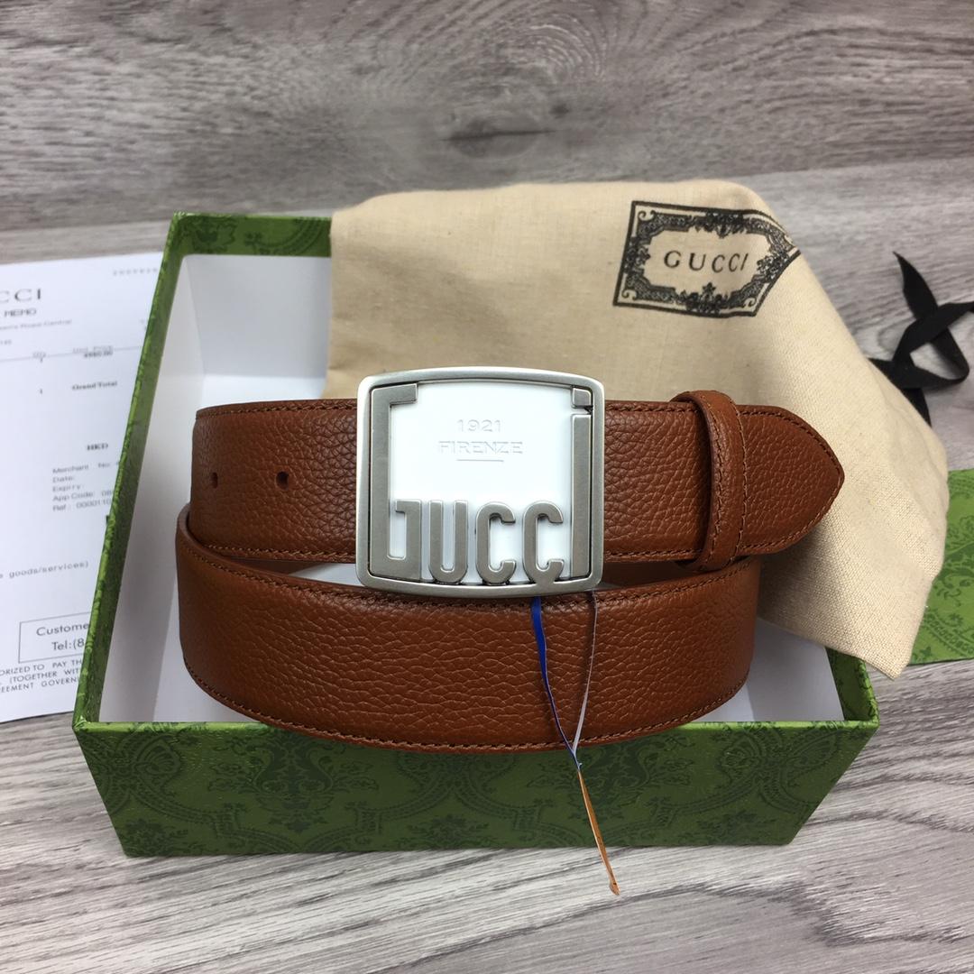 Gucci Leather Belt  35mm - PerfectKickZ