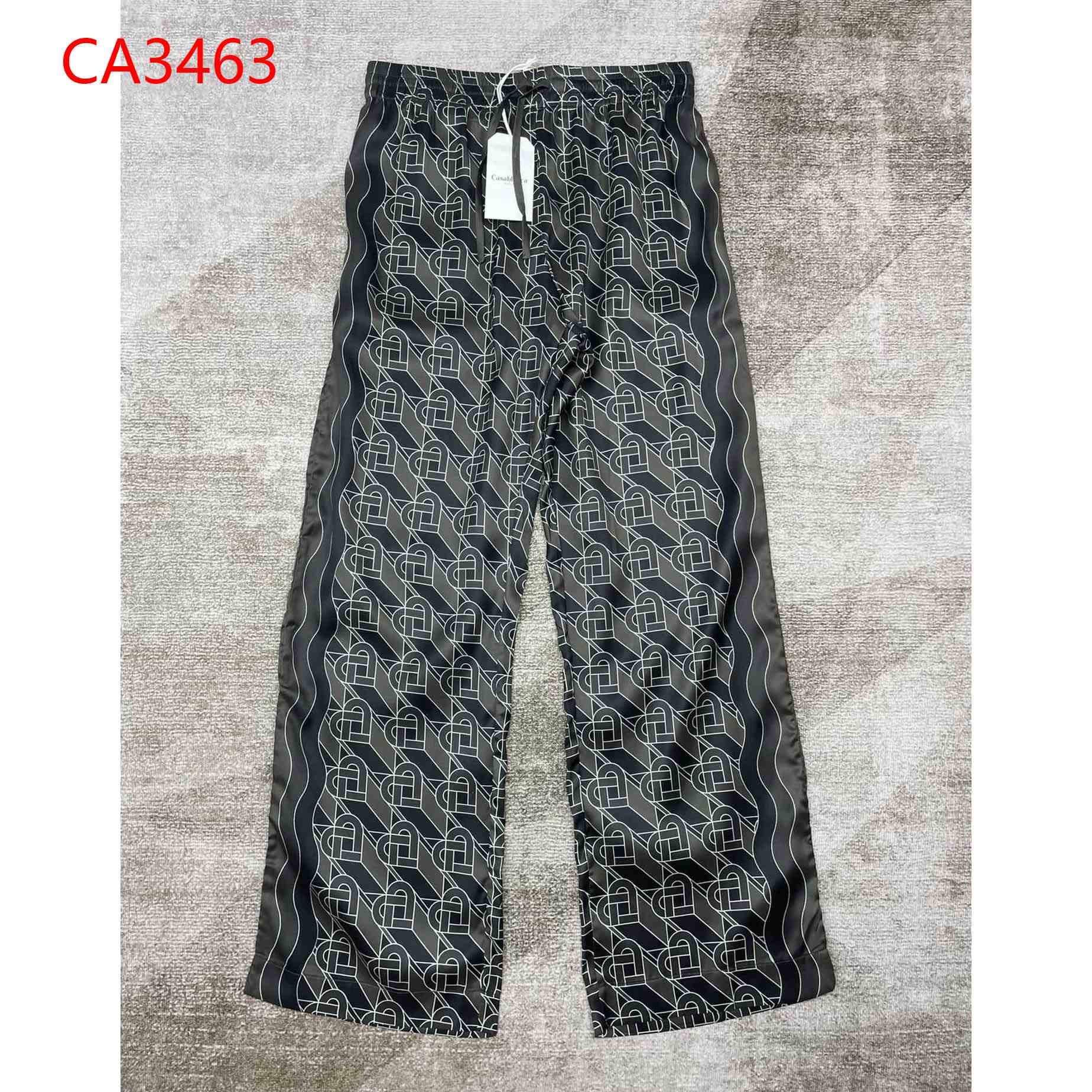 Casablanca Heart Monogram-print Silk Trousers CA3463 - PerfectKickZ