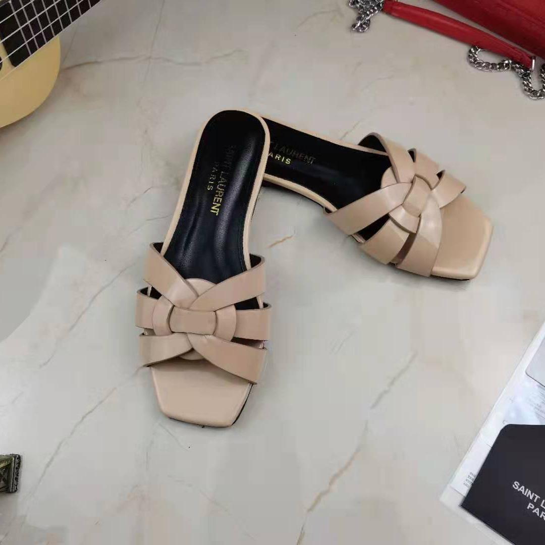 Saint Laurent Tribute Mules In Metallic Leather - PerfectKickZ