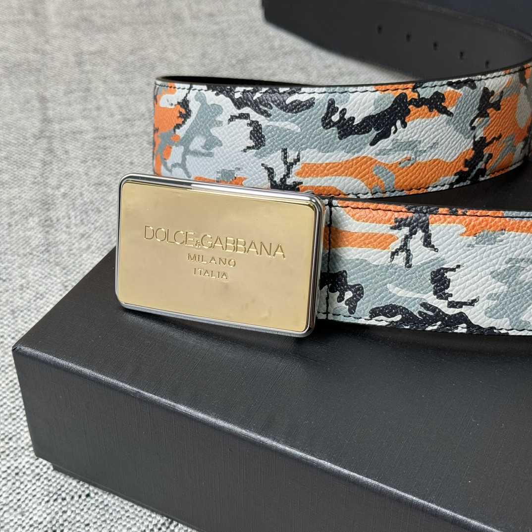 Dolce & Gabbana Camouflage-print Leather Belt - PerfectKickZ