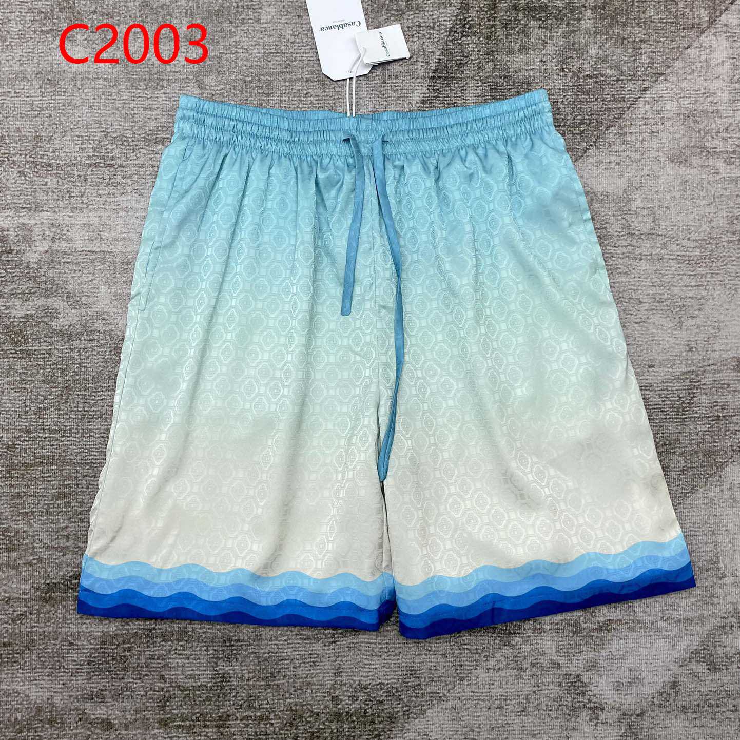 Casablanca Logo Drawstring Silk Shorts    C2003 - PerfectKickZ
