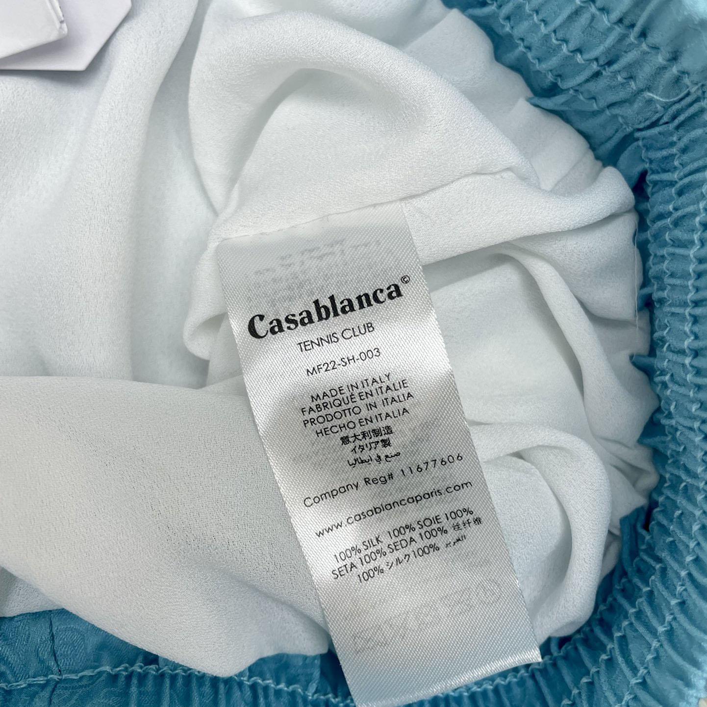 Casablanca Logo Drawstring Silk Shorts    C2003 - PerfectKickZ
