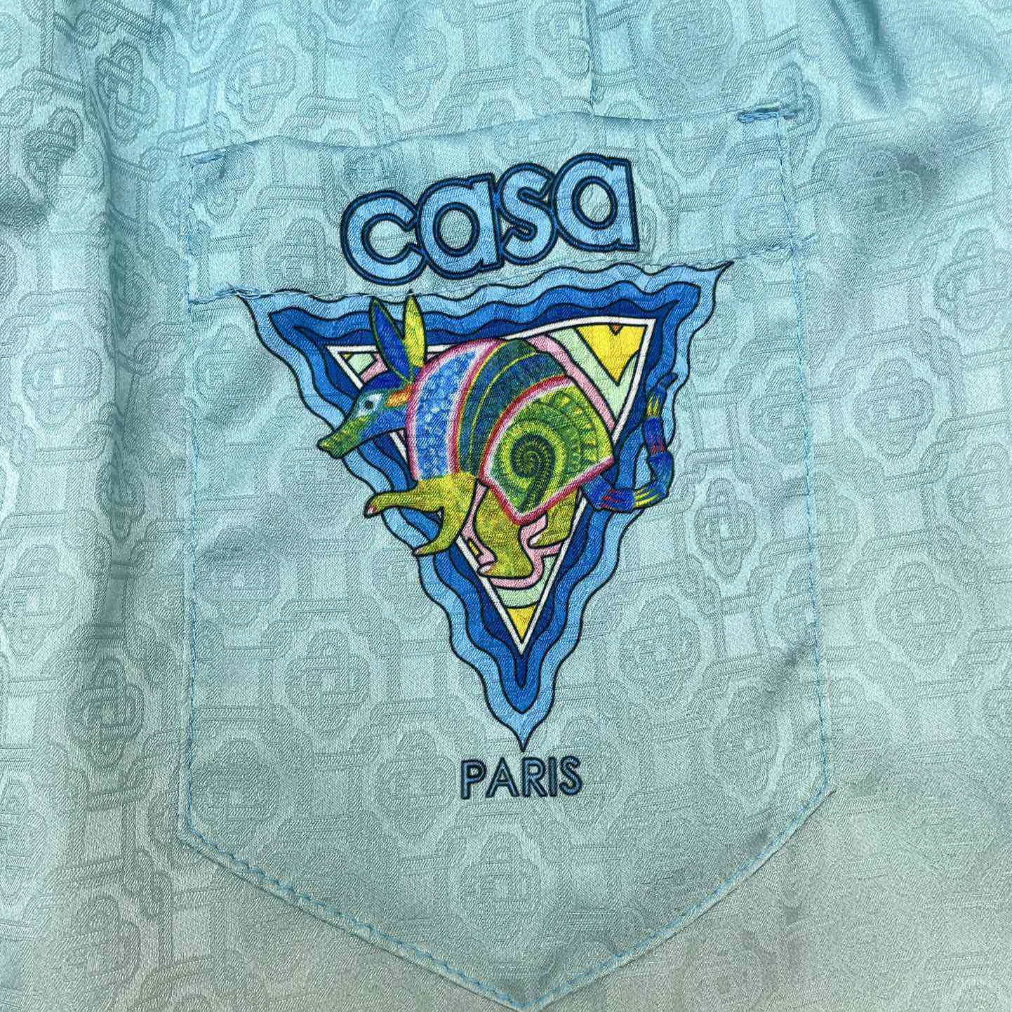 Casablanca Logo Drawstring Silk Shorts    C2003 - PerfectKickZ