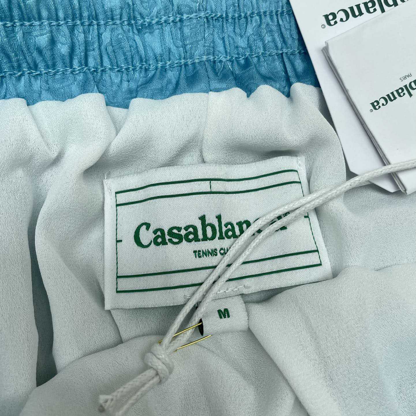 Casablanca Logo Drawstring Silk Shorts    C2003 - PerfectKickZ