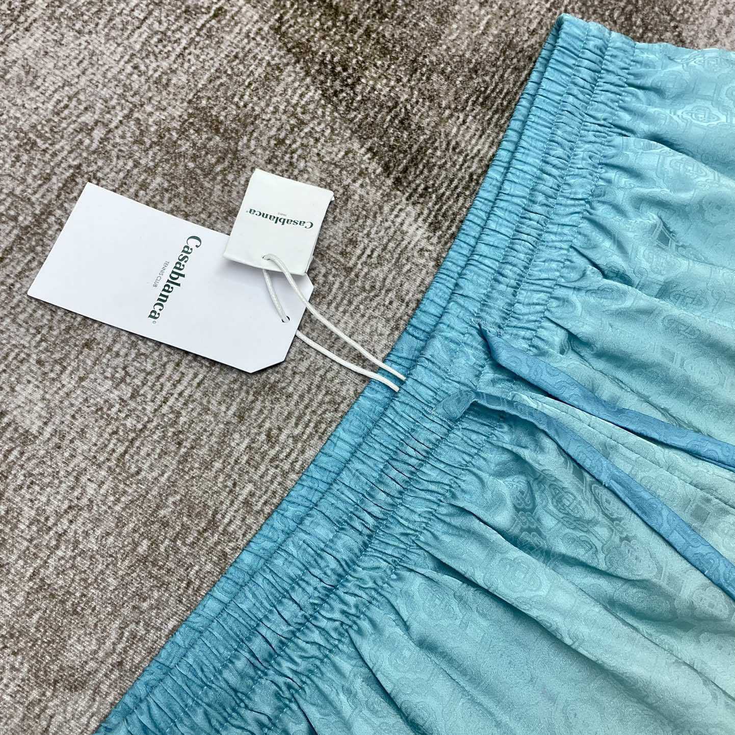 Casablanca Logo Drawstring Silk Shorts    C2003 - PerfectKickZ