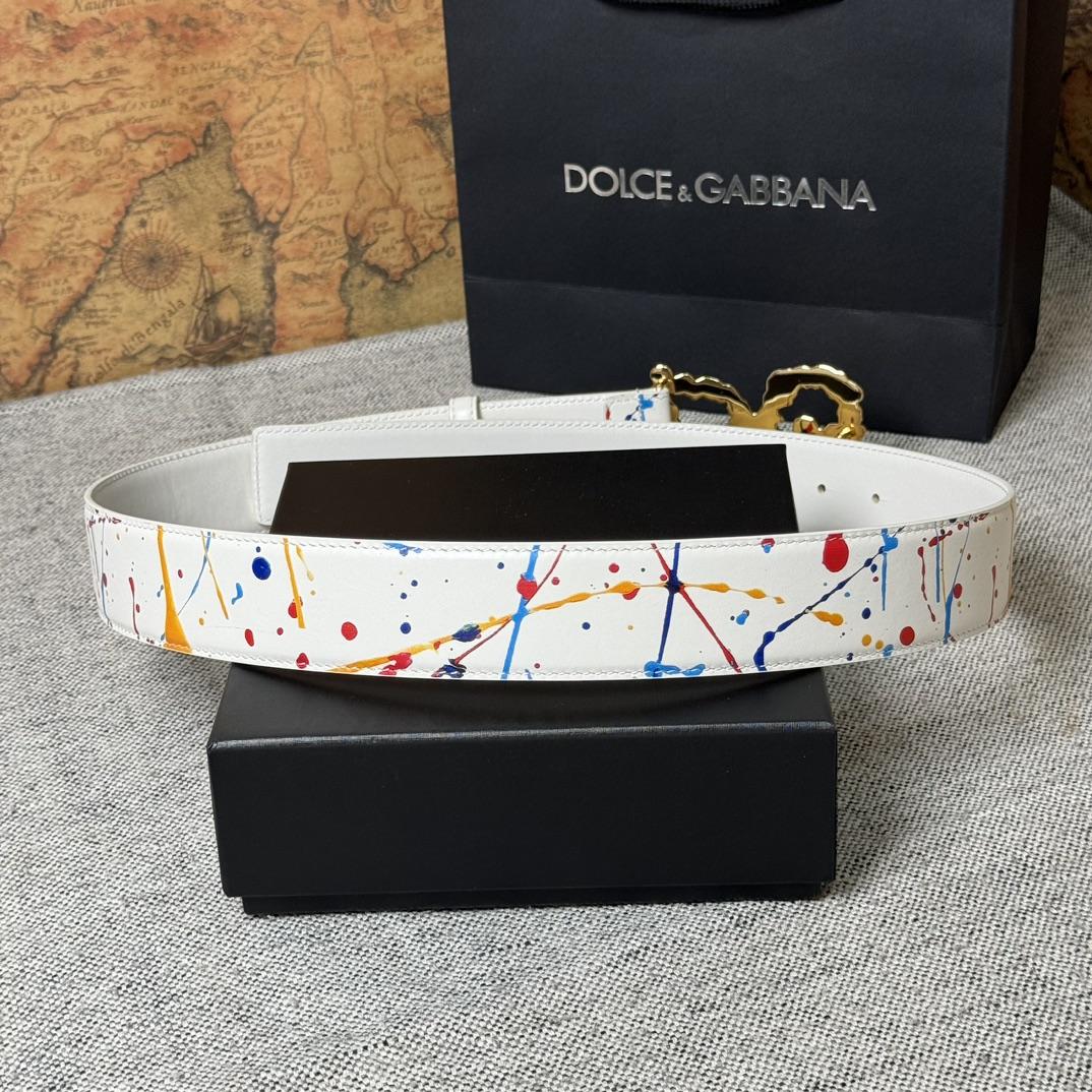 Dolce & Gabbana Abstract-print Buckle Belt - PerfectKickZ