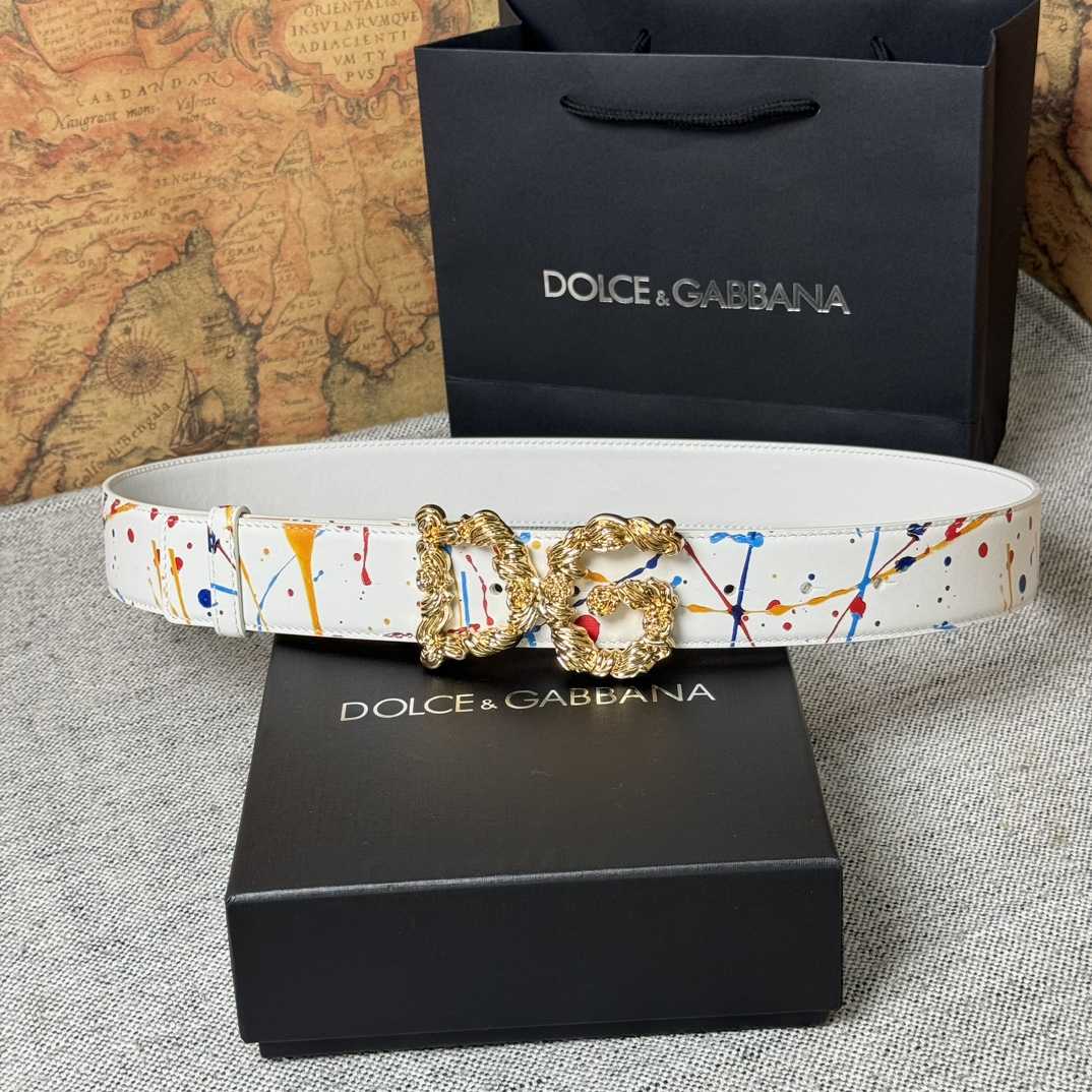 Dolce & Gabbana Abstract-print Buckle Belt - PerfectKickZ