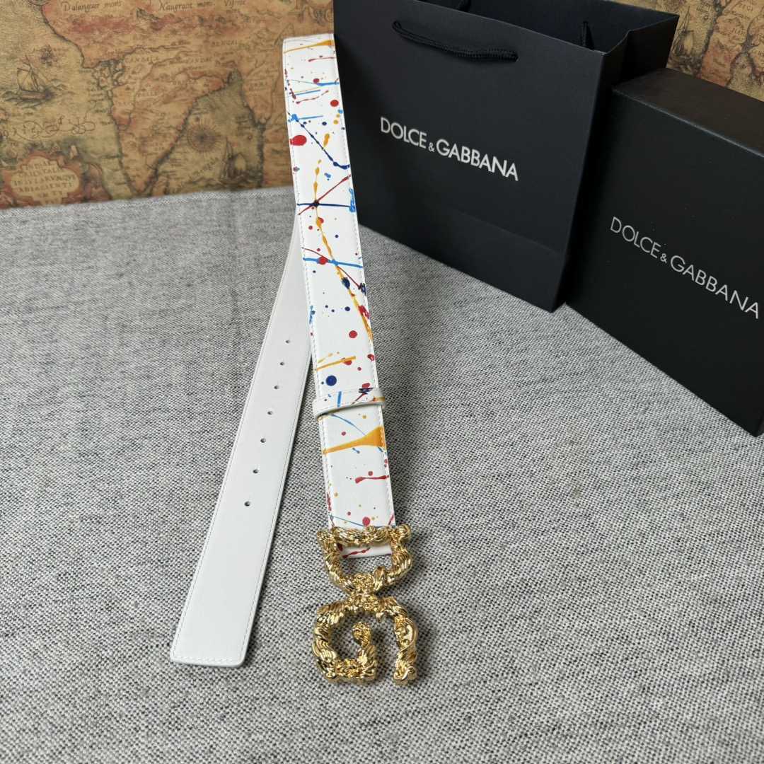 Dolce & Gabbana Abstract-print Buckle Belt - PerfectKickZ