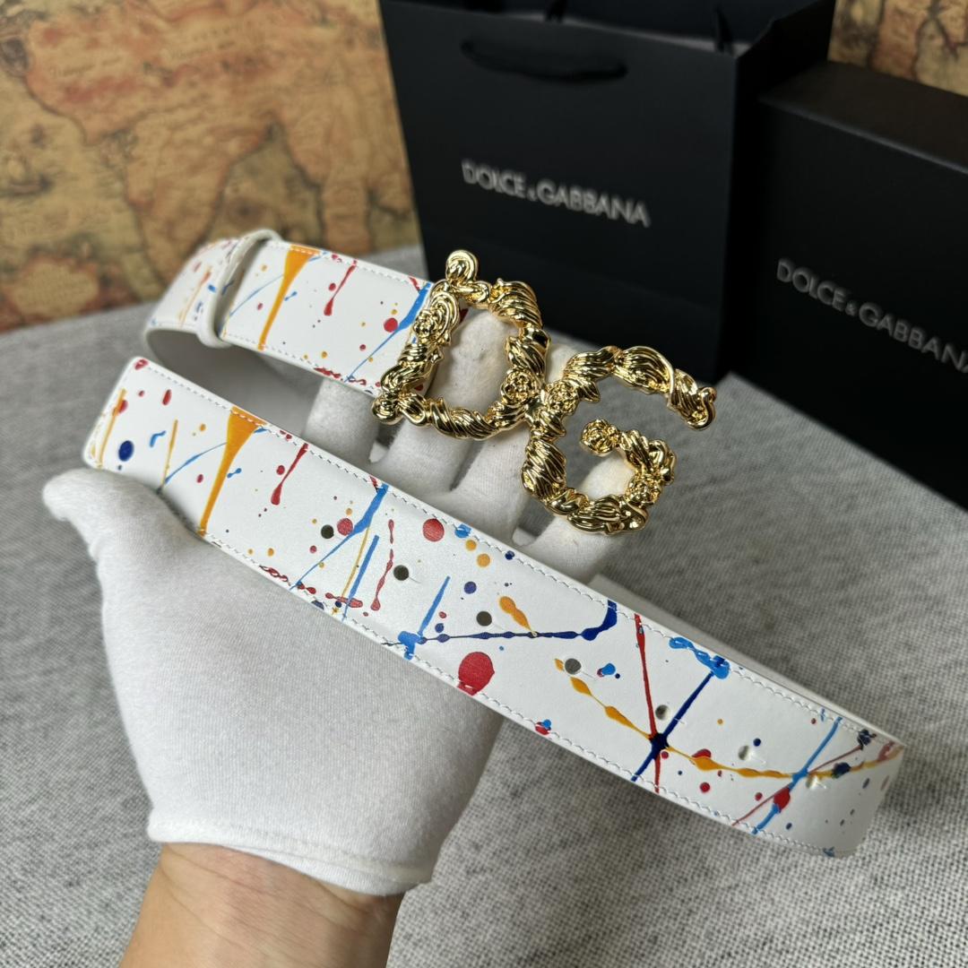 Dolce & Gabbana Abstract-print Buckle Belt - PerfectKickZ
