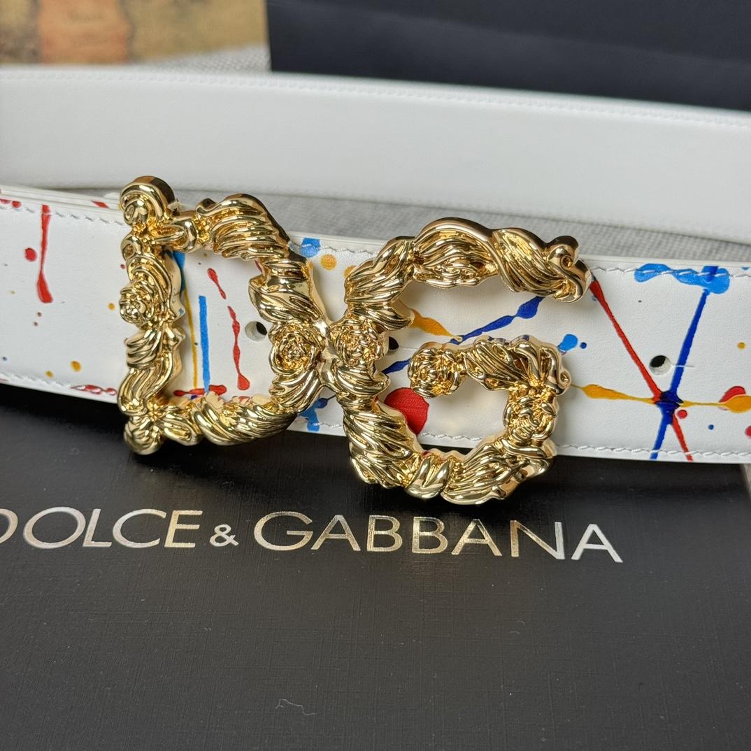 Dolce & Gabbana Abstract-print Buckle Belt - PerfectKickZ