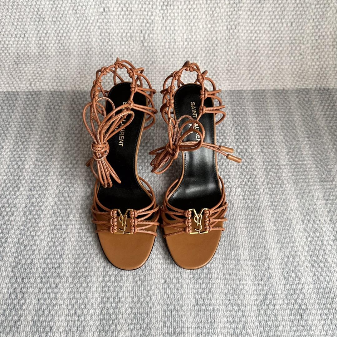 Saint Laurent Babylone Sandals In Smooth Leather - PerfectKickZ