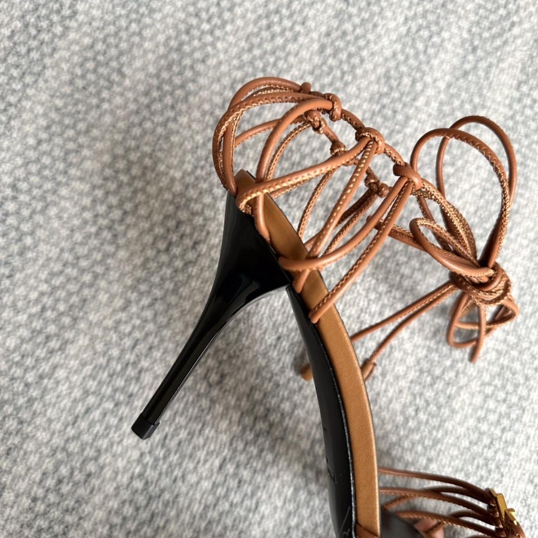 Saint Laurent Babylone Sandals In Smooth Leather - PerfectKickZ
