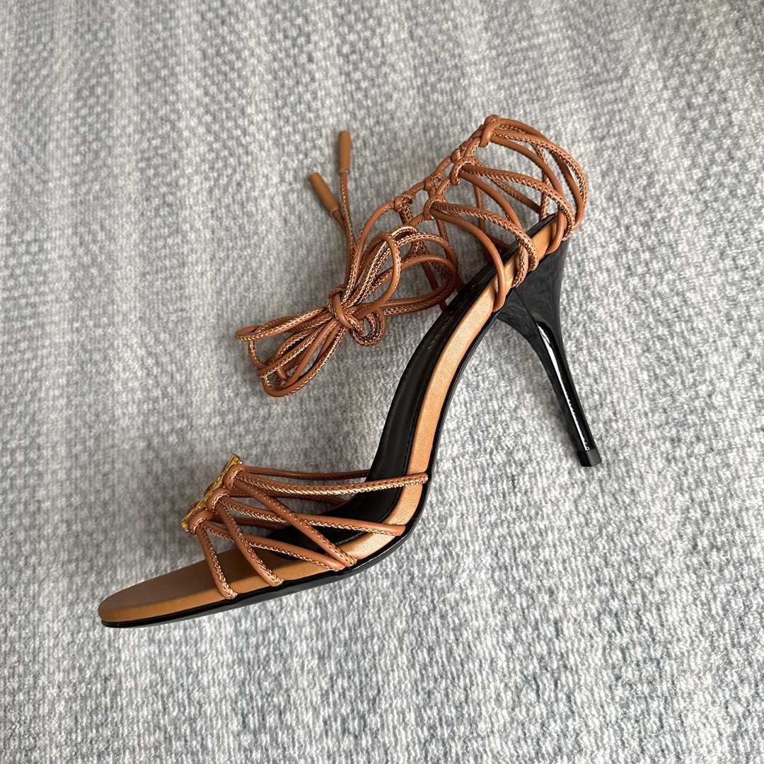Saint Laurent Babylone Sandals In Smooth Leather - PerfectKickZ