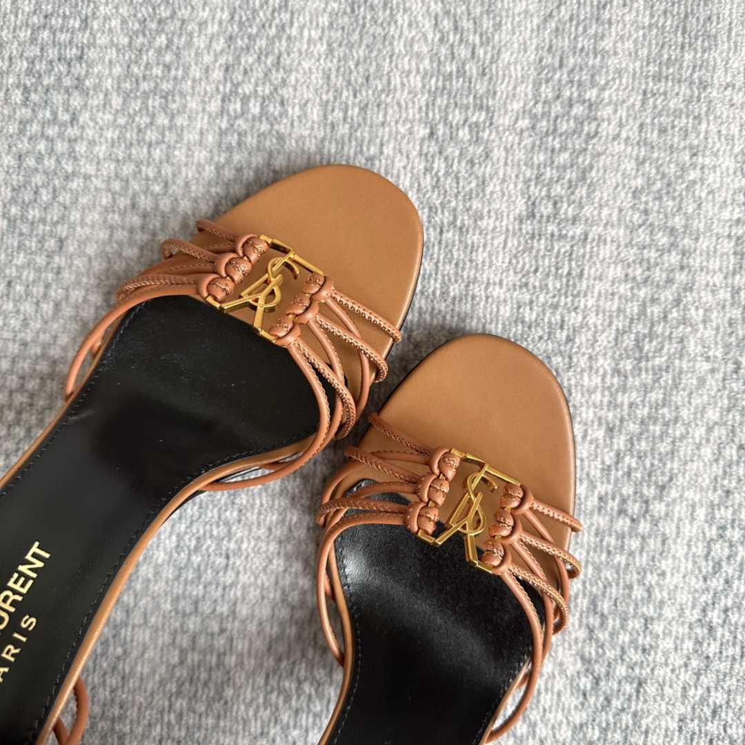 Saint Laurent Babylone Sandals In Smooth Leather - PerfectKickZ