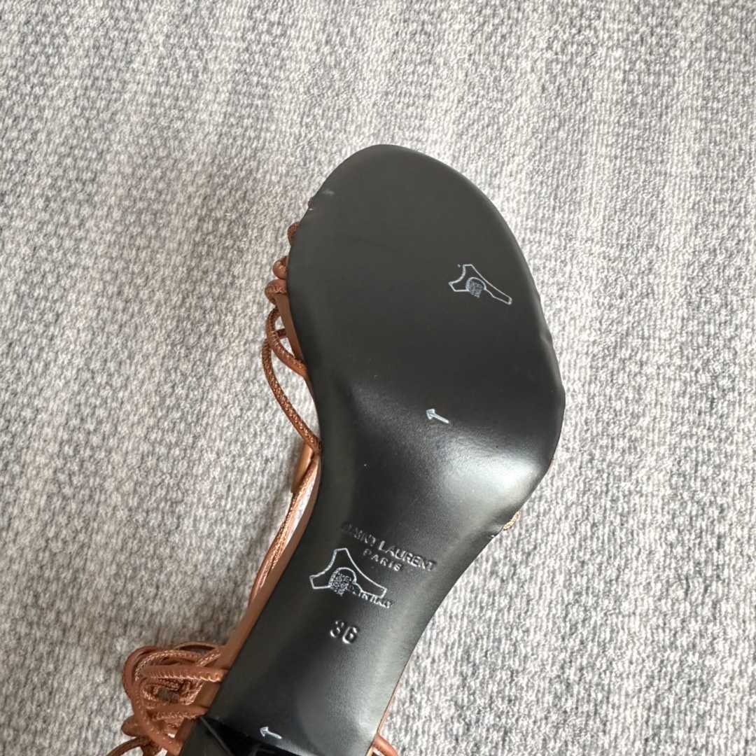 Saint Laurent Babylone Sandals In Smooth Leather - PerfectKickZ