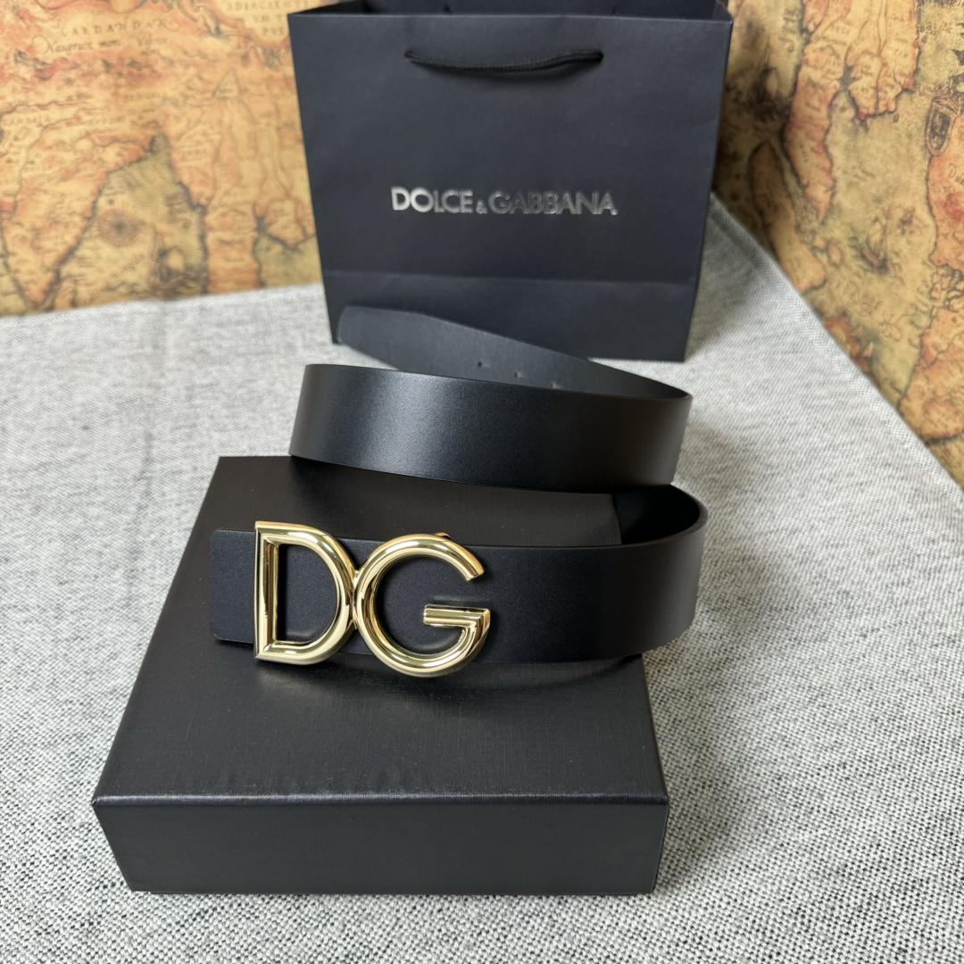 Dolce & Gabbana DG Logo-buckle Leather Belt   40mm - PerfectKickZ