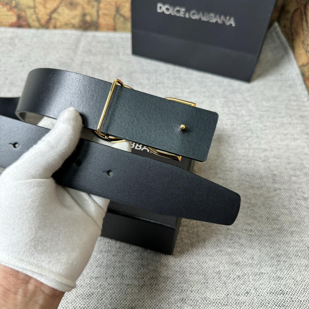 Dolce & Gabbana DG Logo-buckle Leather Belt   40mm - 