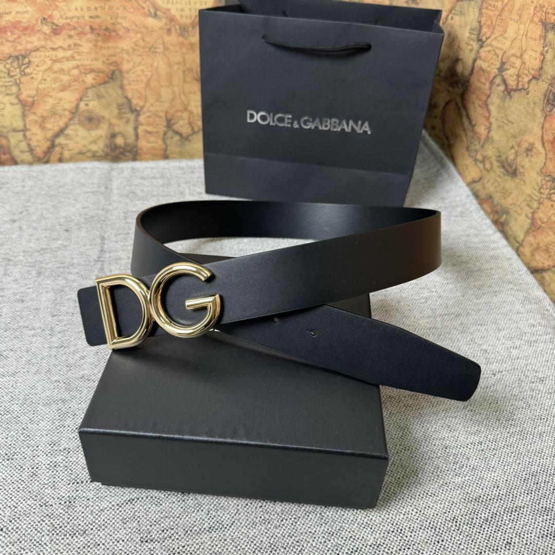 Dolce & Gabbana DG Logo-buckle Leather Belt   40mm - 