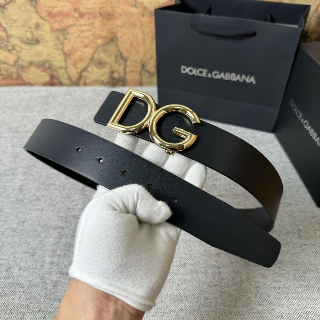 Dolce & Gabbana DG Logo-buckle Leather Belt   40mm - 