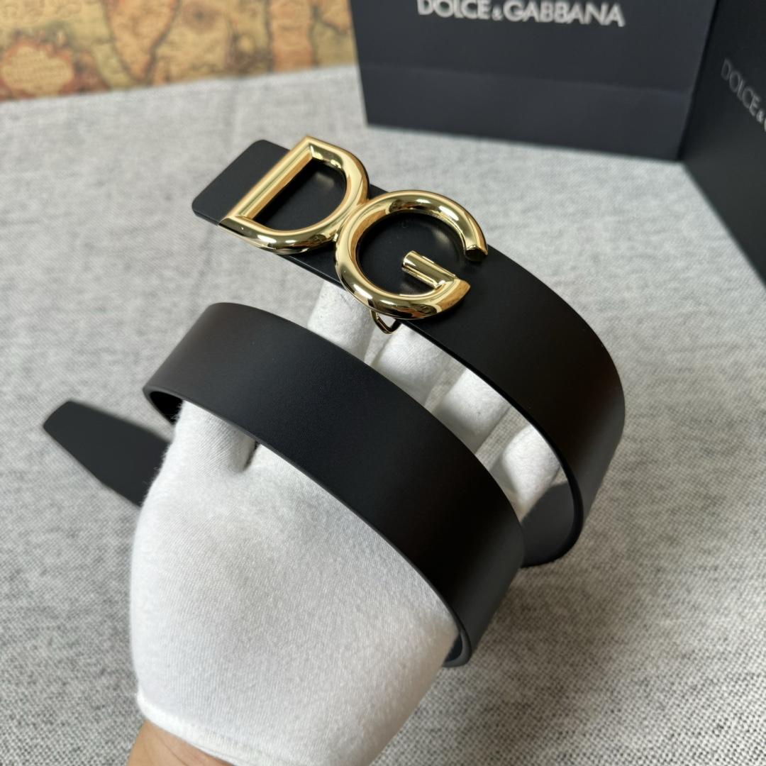 Dolce & Gabbana DG Logo-buckle Leather Belt   40mm - 