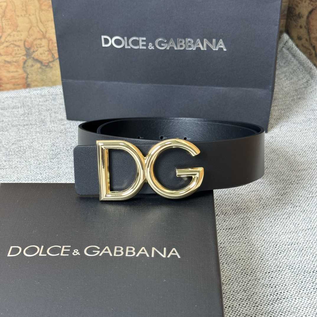Dolce & Gabbana DG Logo-buckle Leather Belt   40mm - 
