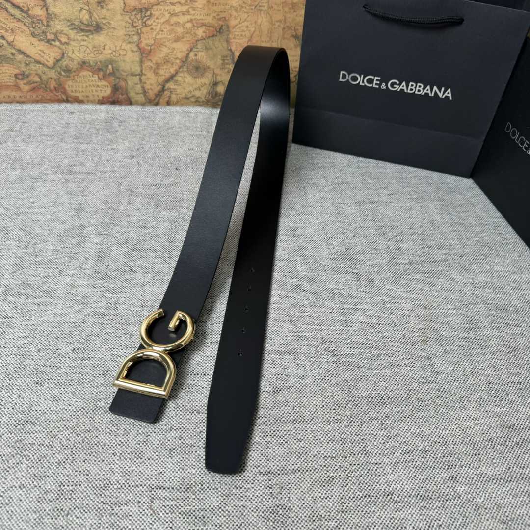Dolce & Gabbana DG Logo-buckle Leather Belt   40mm - 