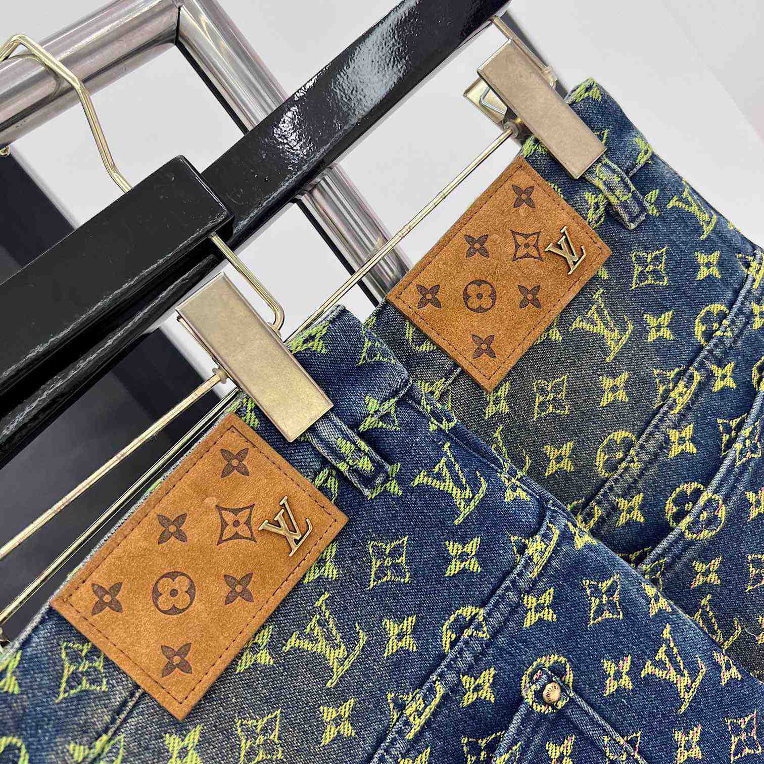 Louis Vuitton Monogram Denim Shorts - PerfectKickZ