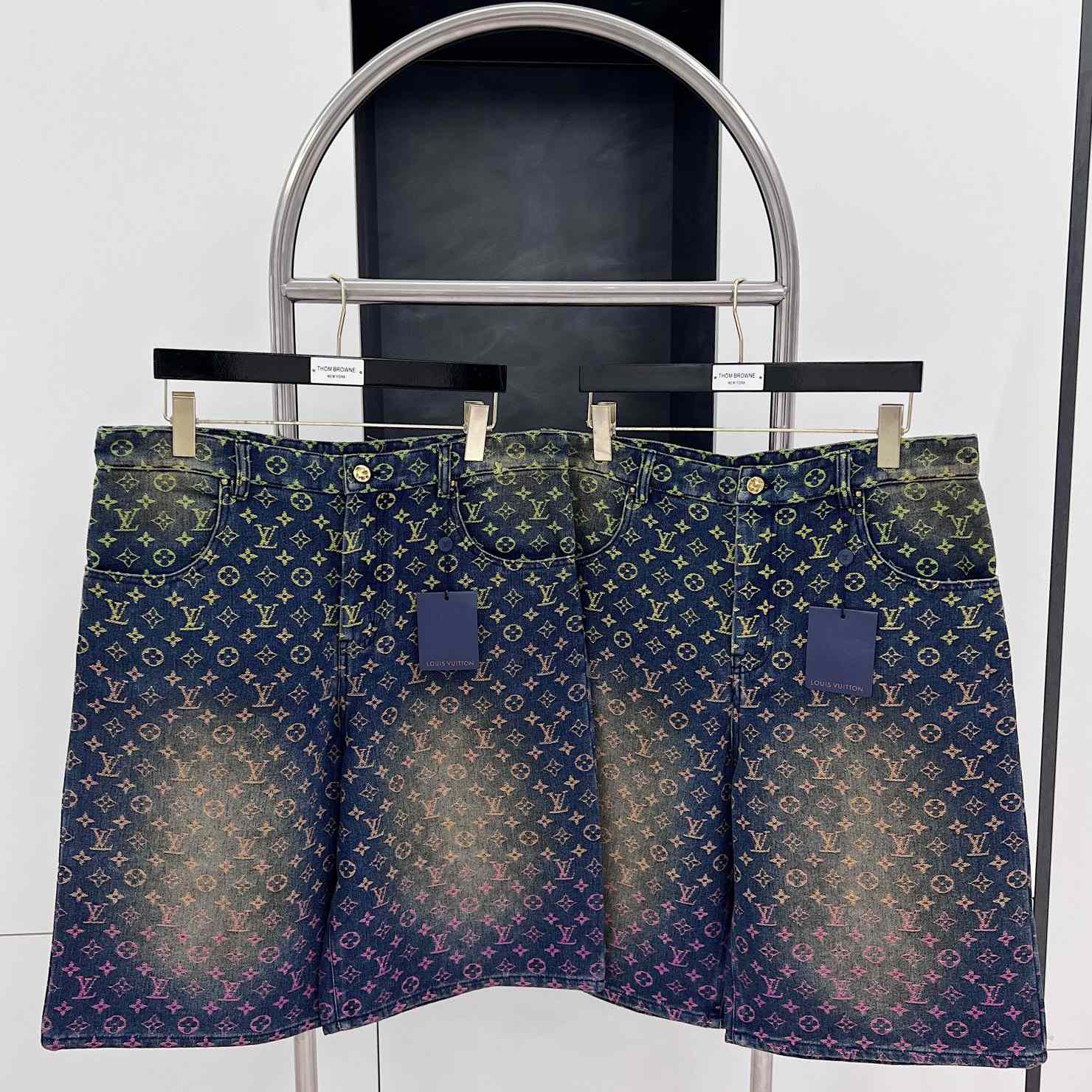 Louis Vuitton Monogram Denim Shorts - PerfectKickZ