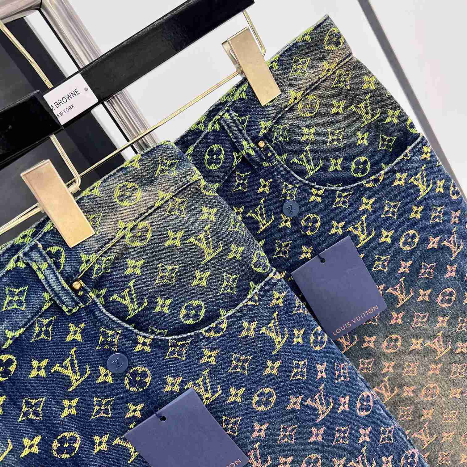 Louis Vuitton Monogram Denim Shorts - PerfectKickZ
