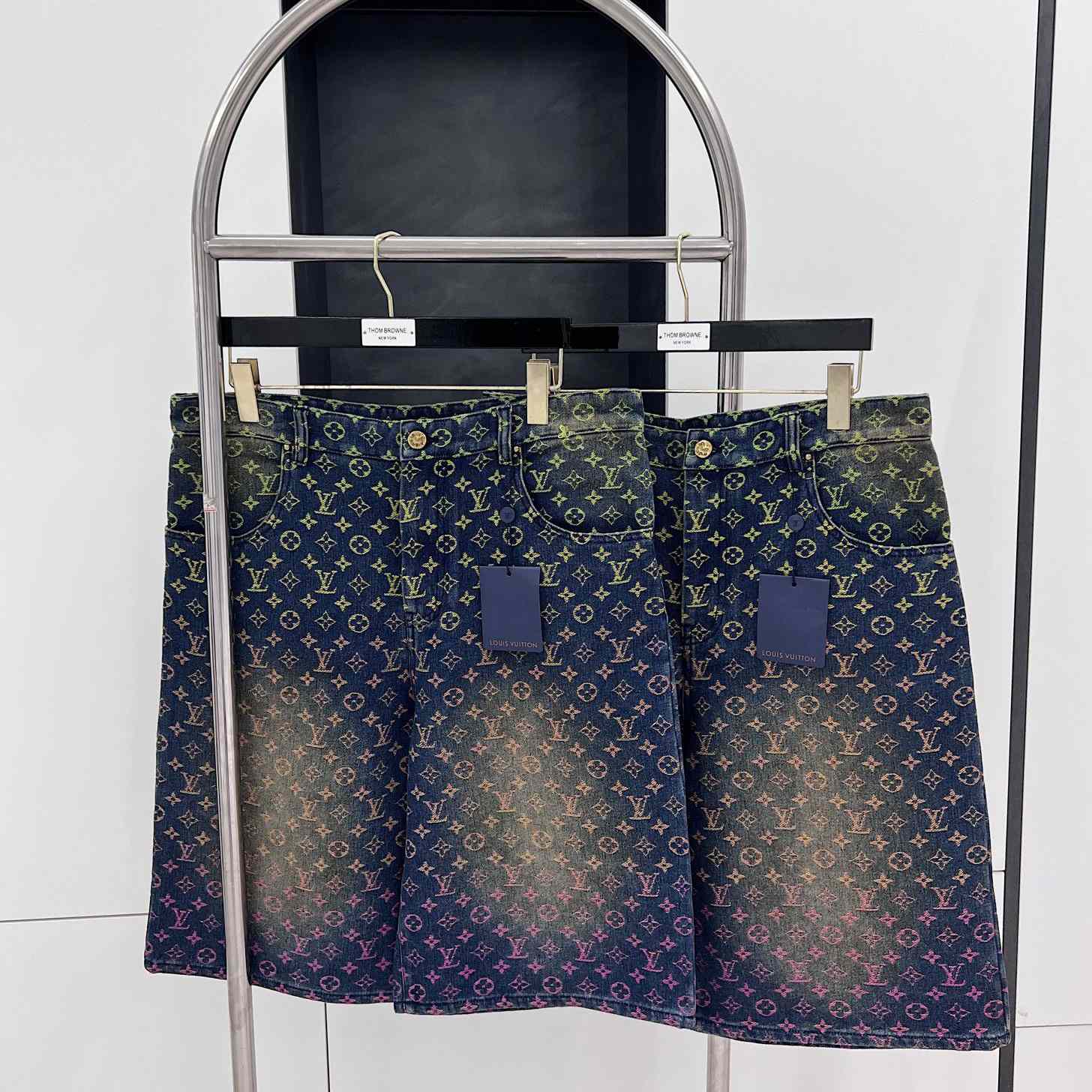 Louis Vuitton Monogram Denim Shorts - PerfectKickZ