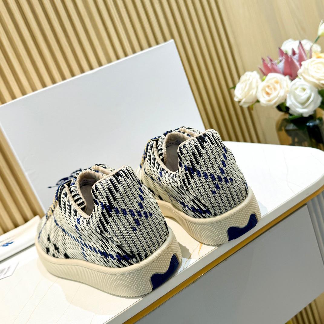 Burberry Check Knit Box Sneakers - PerfectKickZ