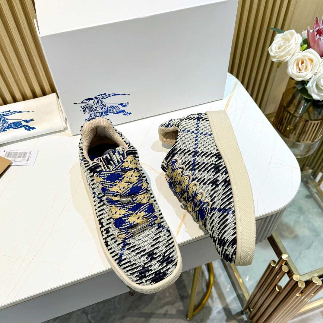 Burberry Check Knit Box Sneakers - PerfectKickZ