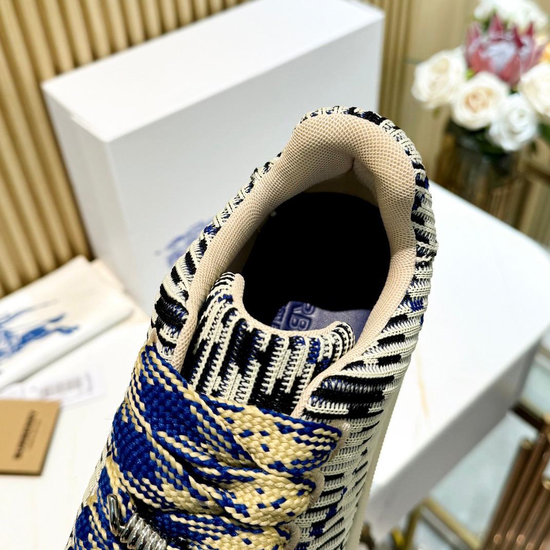 Burberry Check Knit Box Sneakers - PerfectKickZ