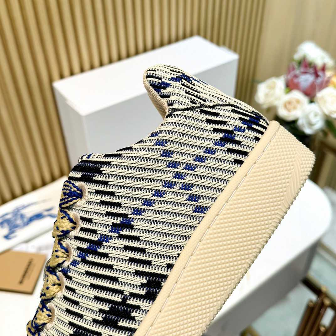 Burberry Check Knit Box Sneakers - PerfectKickZ