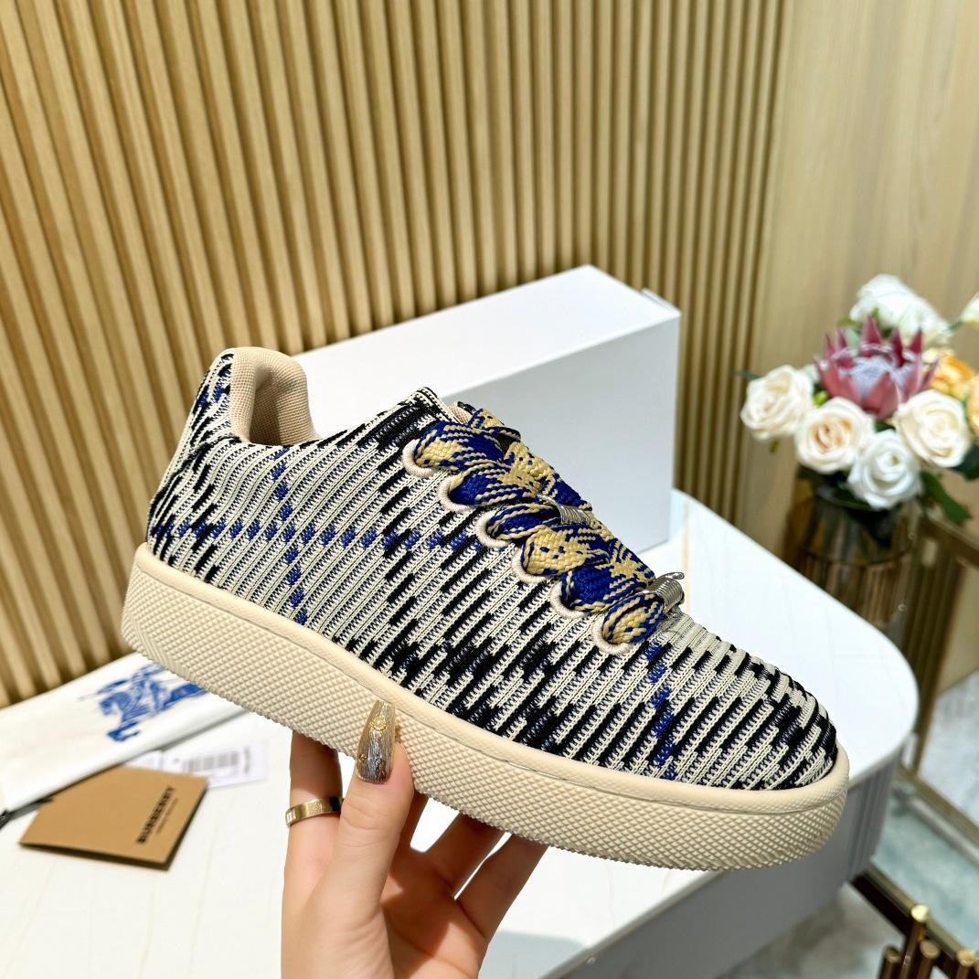 Burberry Check Knit Box Sneakers - PerfectKickZ