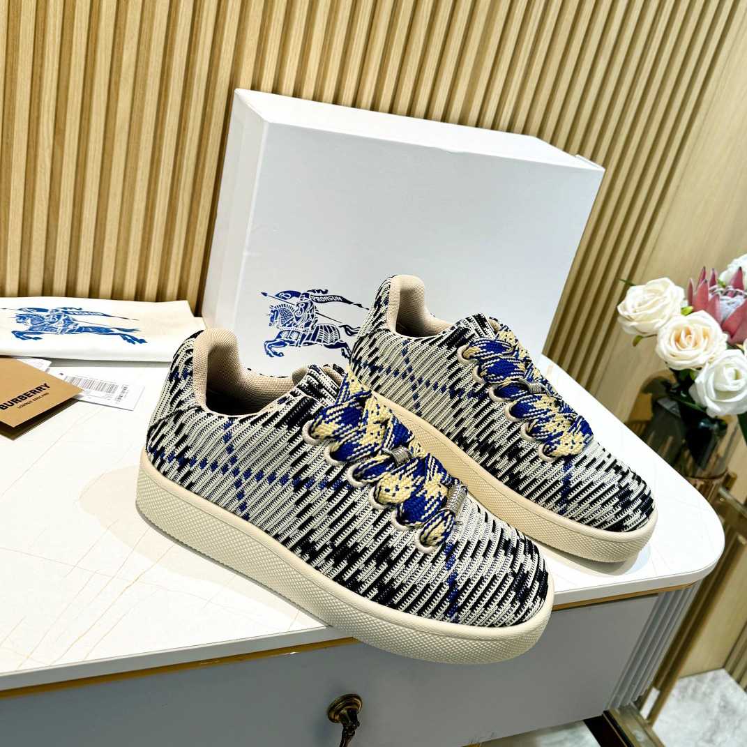 Burberry Check Knit Box Sneakers - PerfectKickZ