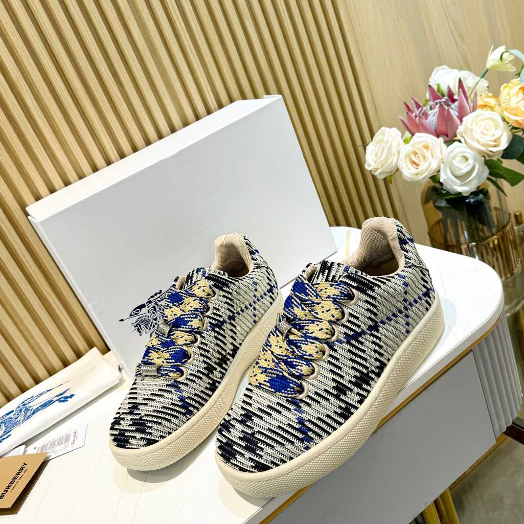 Burberry Check Knit Box Sneakers - PerfectKickZ
