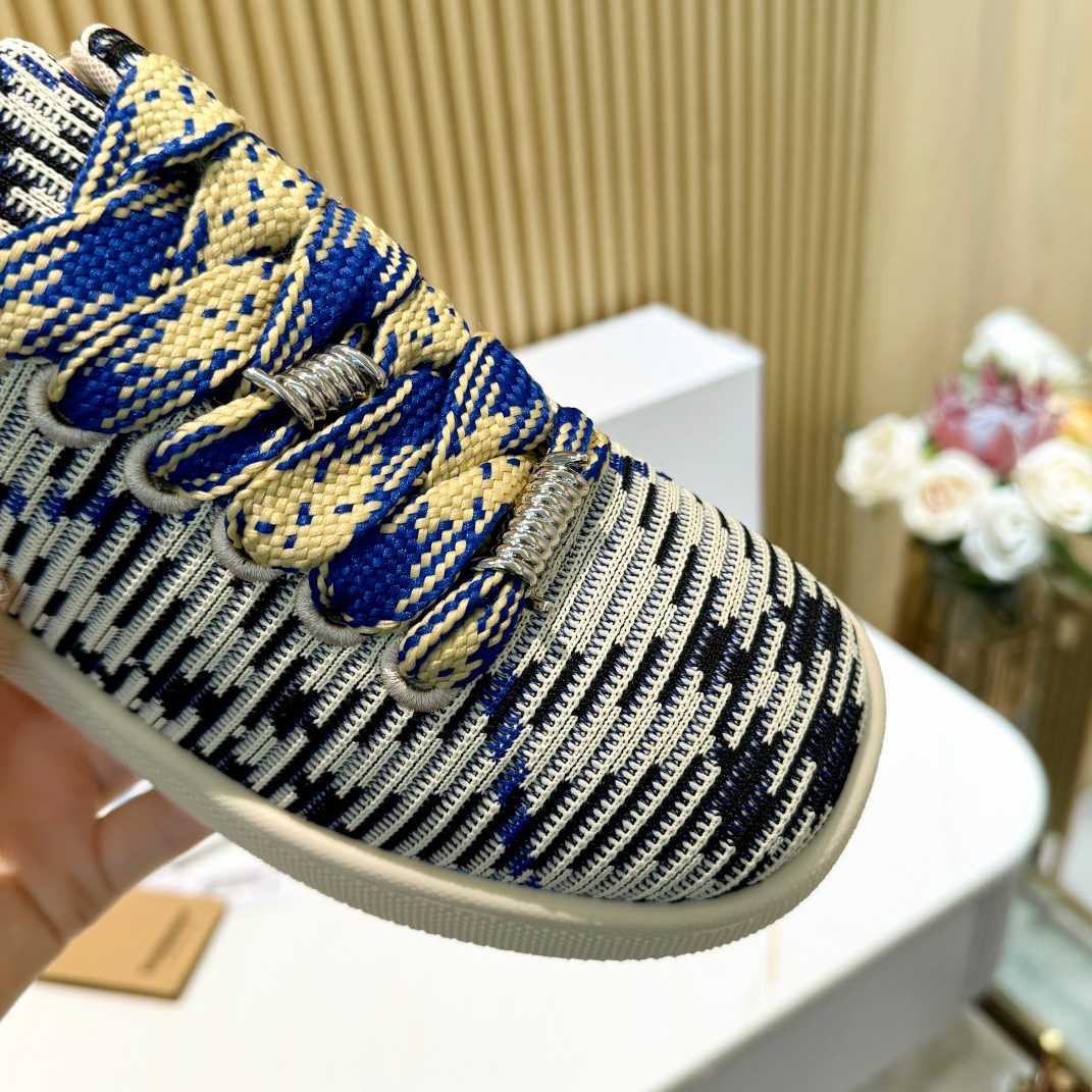 Burberry Check Knit Box Sneakers - PerfectKickZ