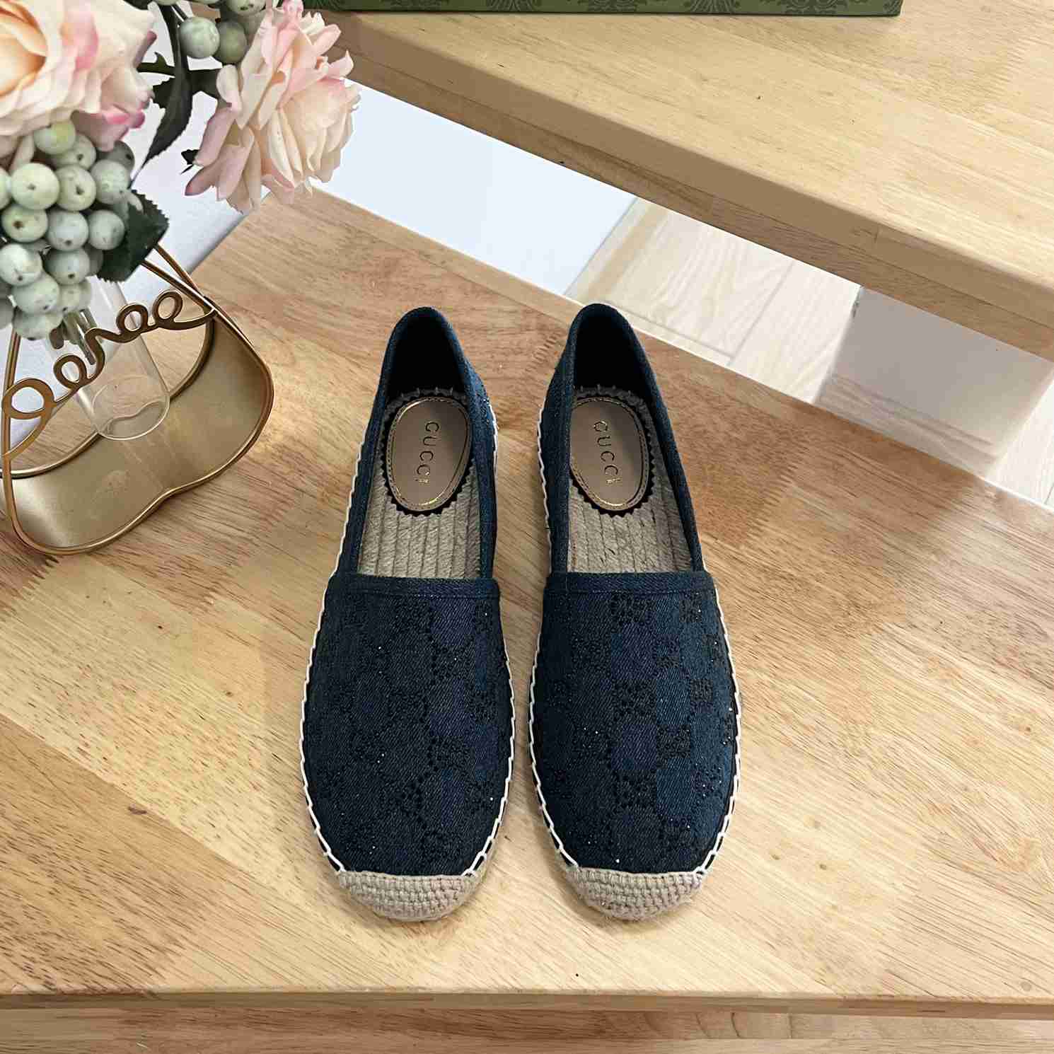 Gucci Women's Espadrille With GG Crystals - PerfectKickZ