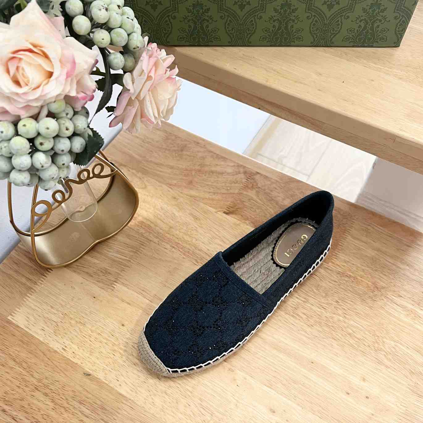 Gucci Women's Espadrille With GG Crystals - PerfectKickZ
