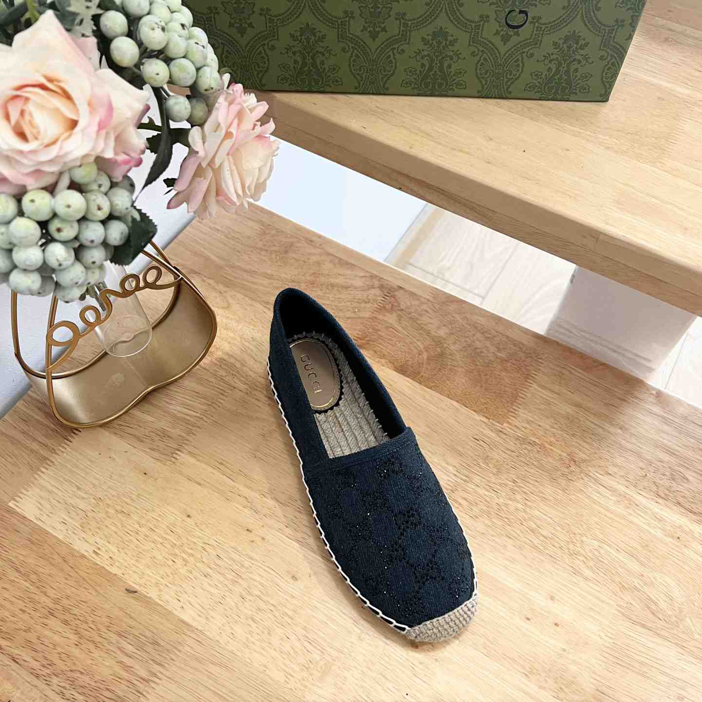 Gucci Women's Espadrille With GG Crystals - PerfectKickZ
