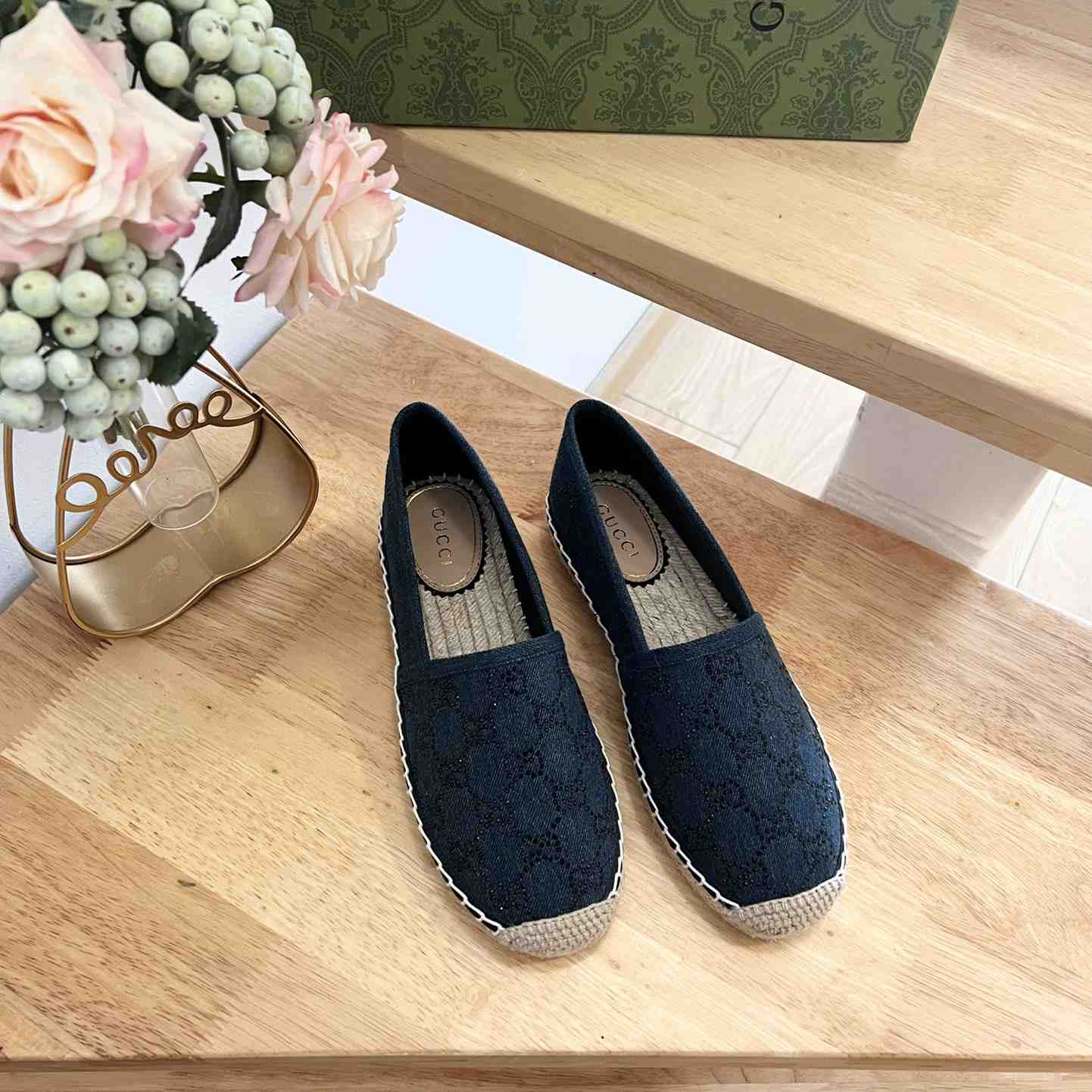 Gucci Women's Espadrille With GG Crystals - PerfectKickZ