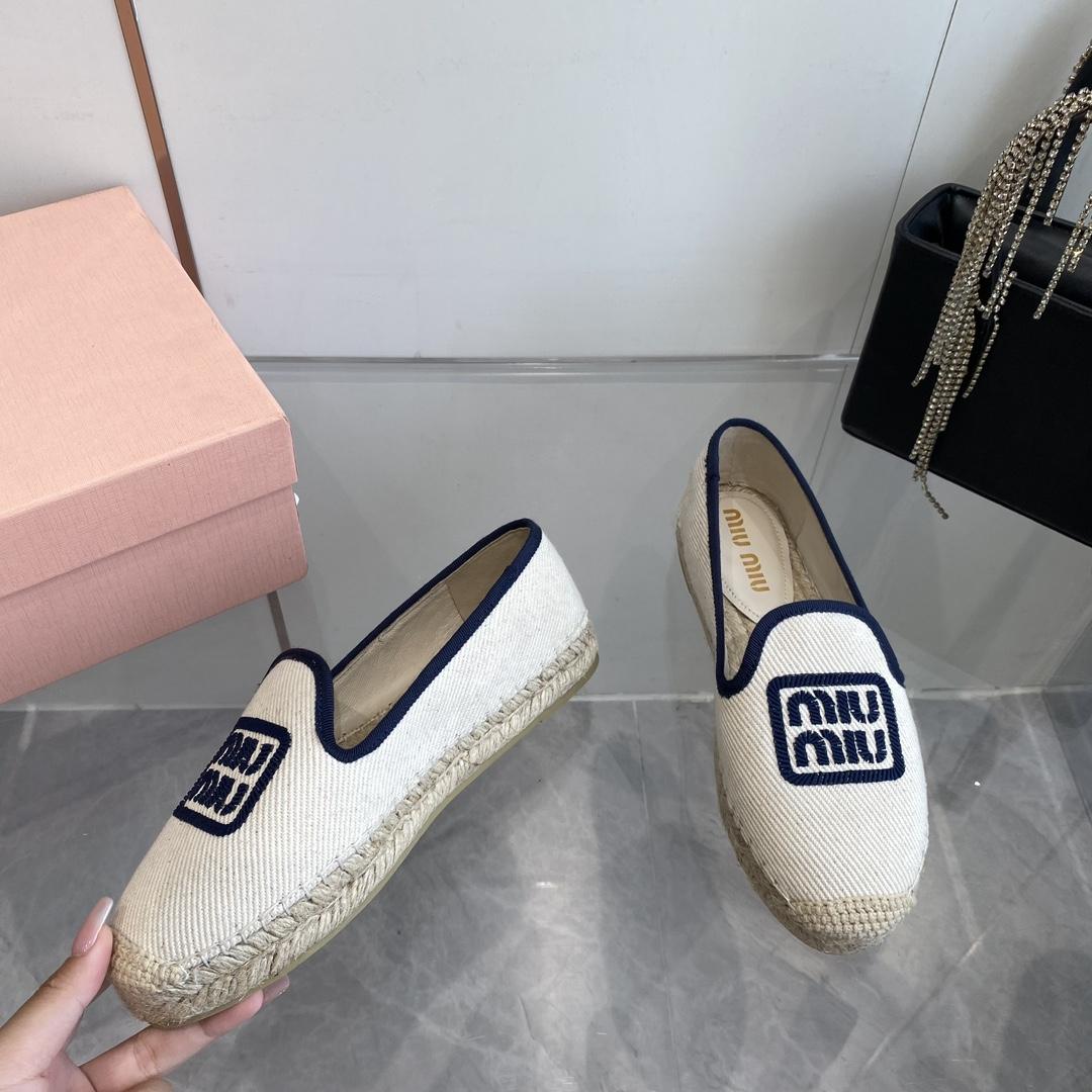 Miu Miu Cotton Drill Espadrilles - PerfectKickZ