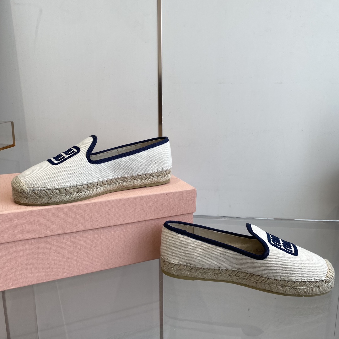 Miu Miu Cotton Drill Espadrilles - PerfectKickZ