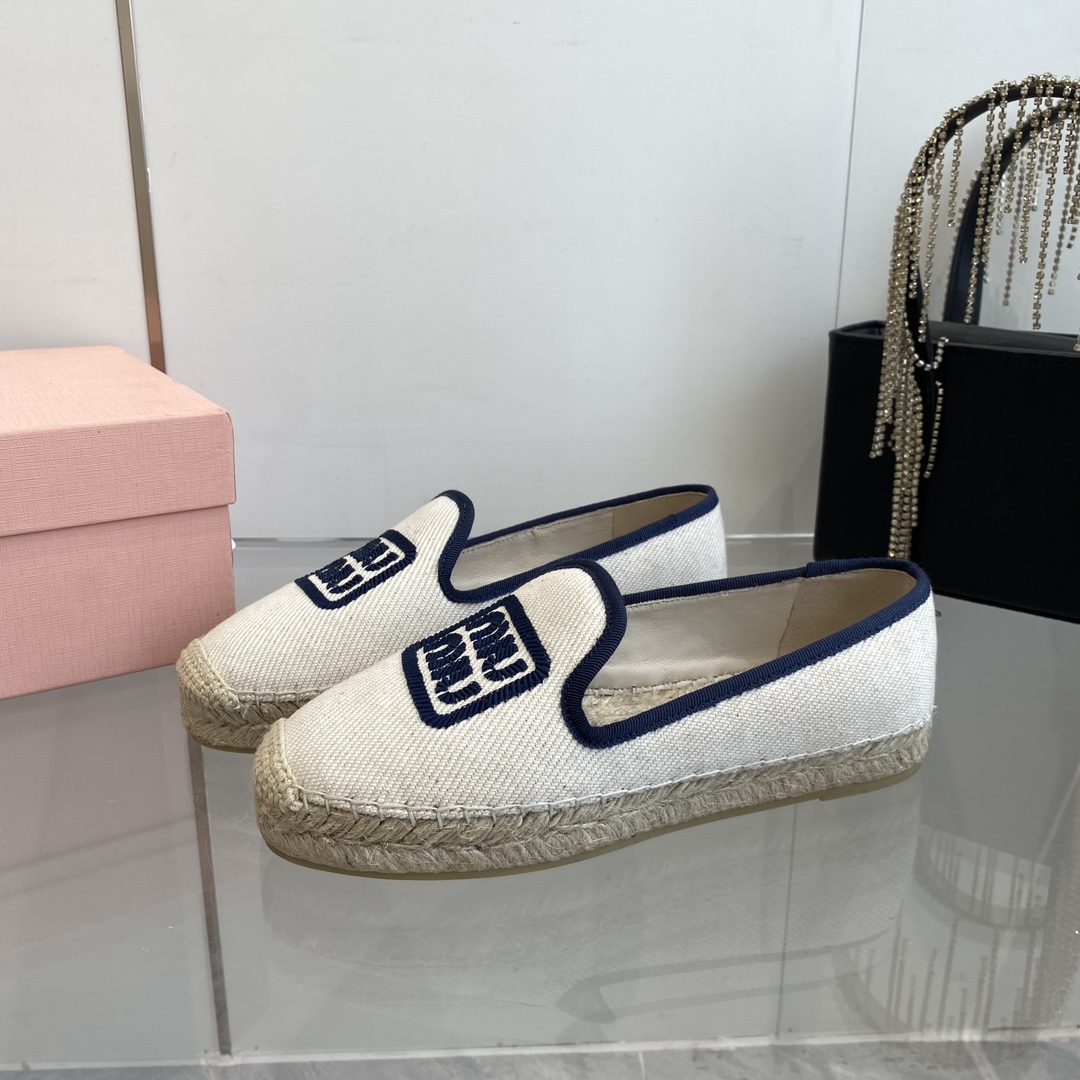 Miu Miu Cotton Drill Espadrilles - PerfectKickZ