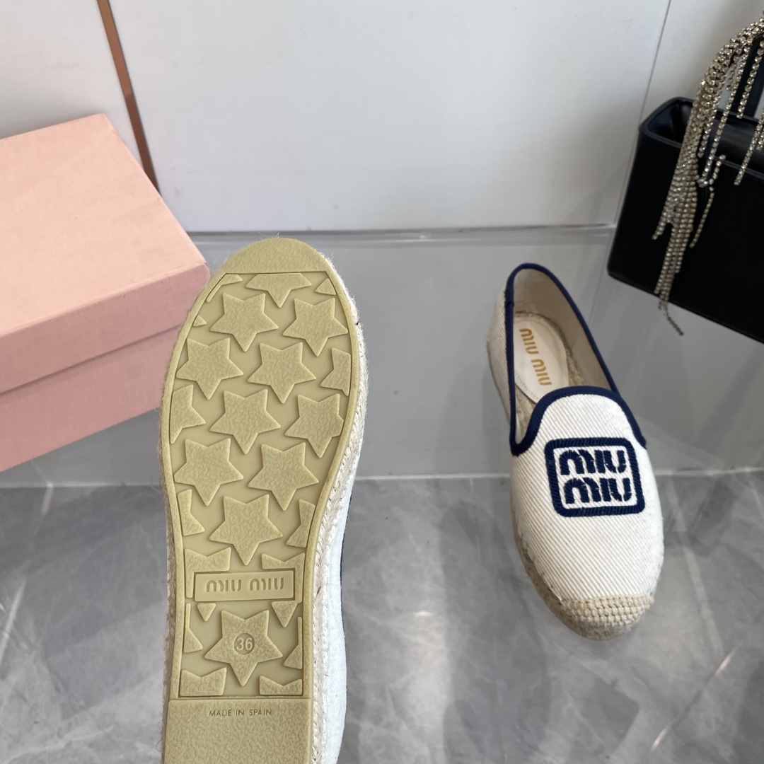 Miu Miu Cotton Drill Espadrilles - PerfectKickZ