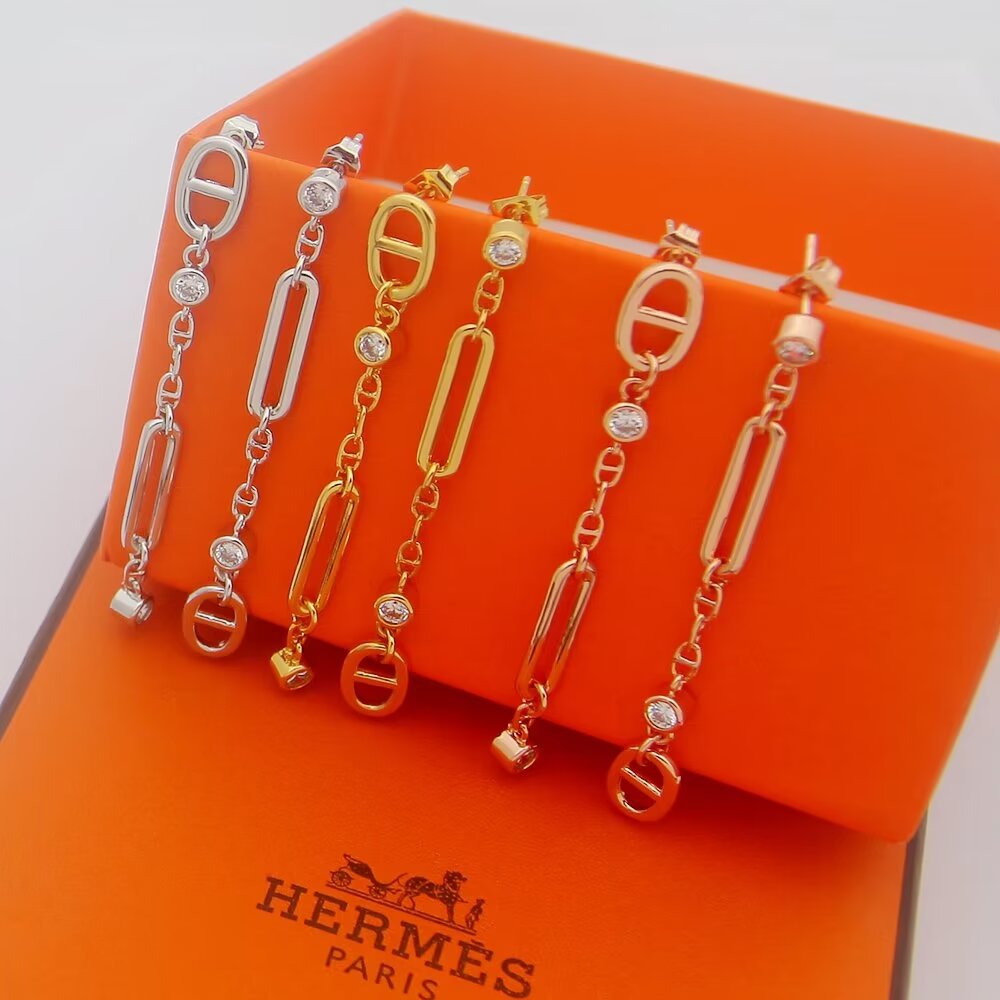 Hermes Chaine D'ancre Chaos Earrings - PerfectKickZ