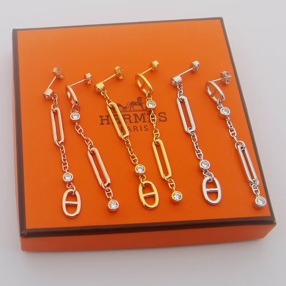 Hermes Chaine D'ancre Chaos Earrings - PerfectKickZ