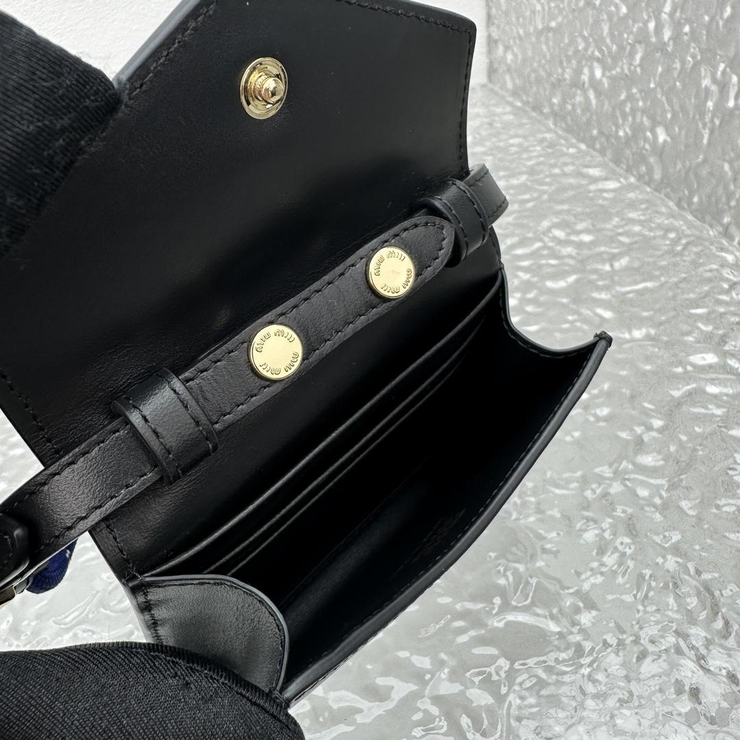 Miu Miu Leather Wallet With Leather And Cord Shoulder Strap - PerfectKickZ