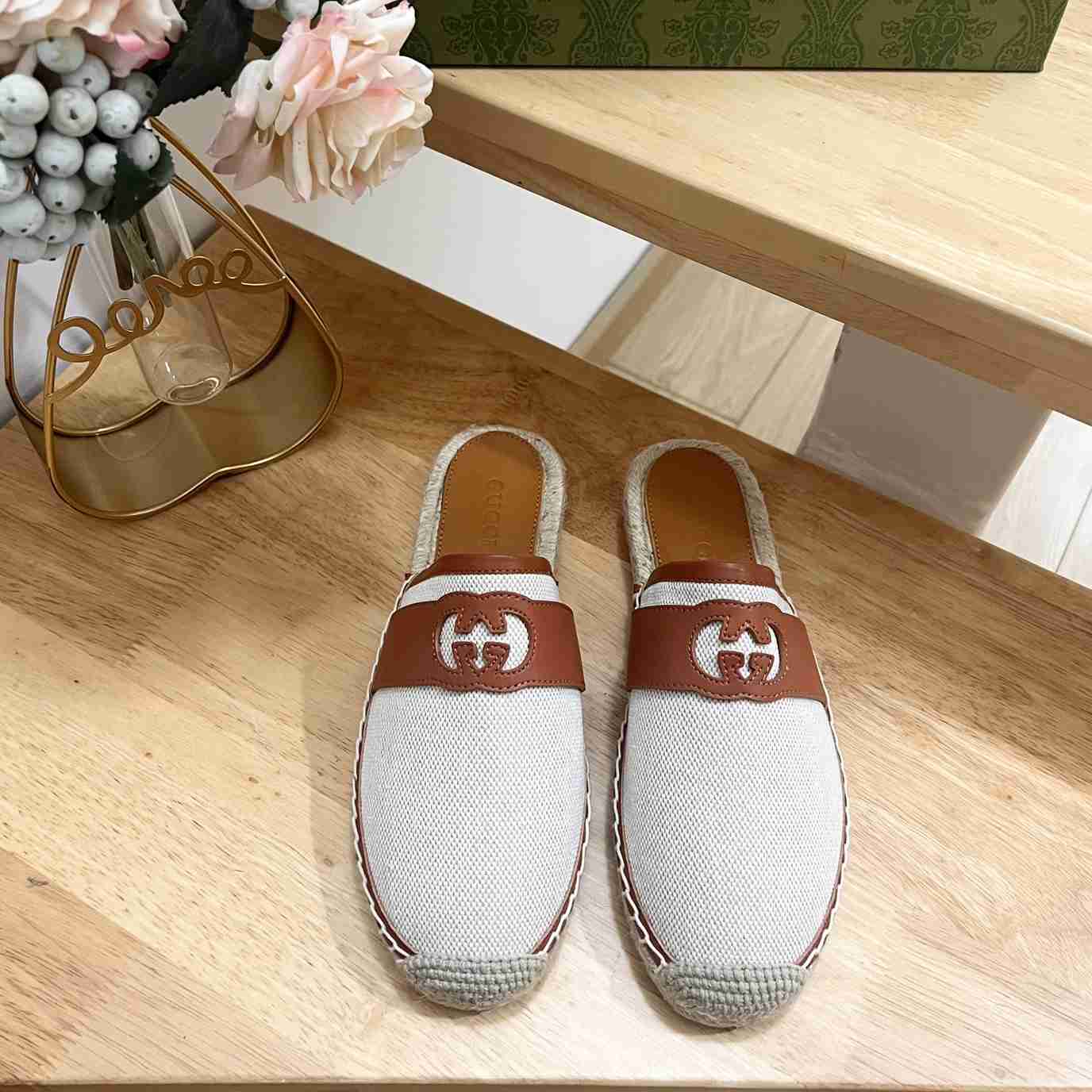 Gucci Interlocking G Slide Espadrille - PerfectKickZ